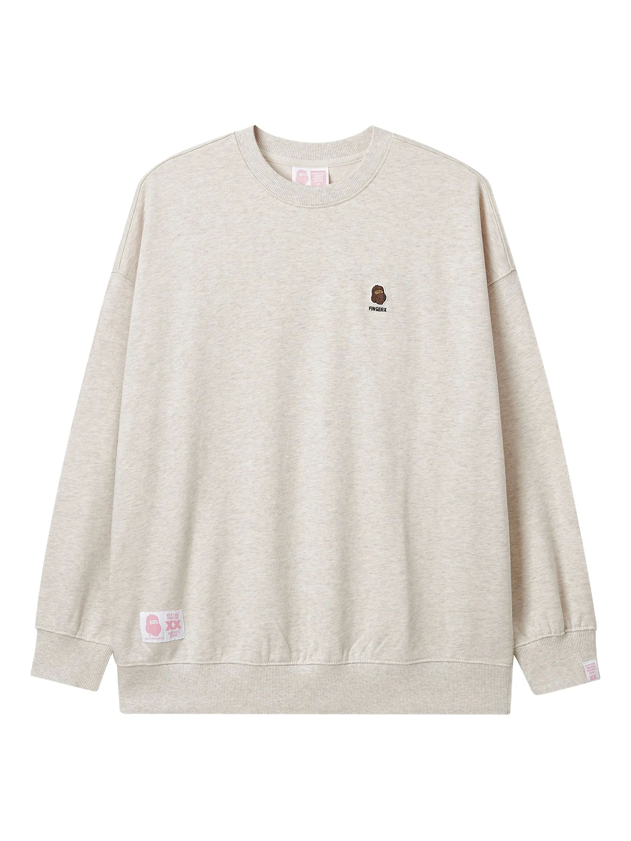 

Толстовка с нашивкой-логотипом Fingercroxx, бежевый