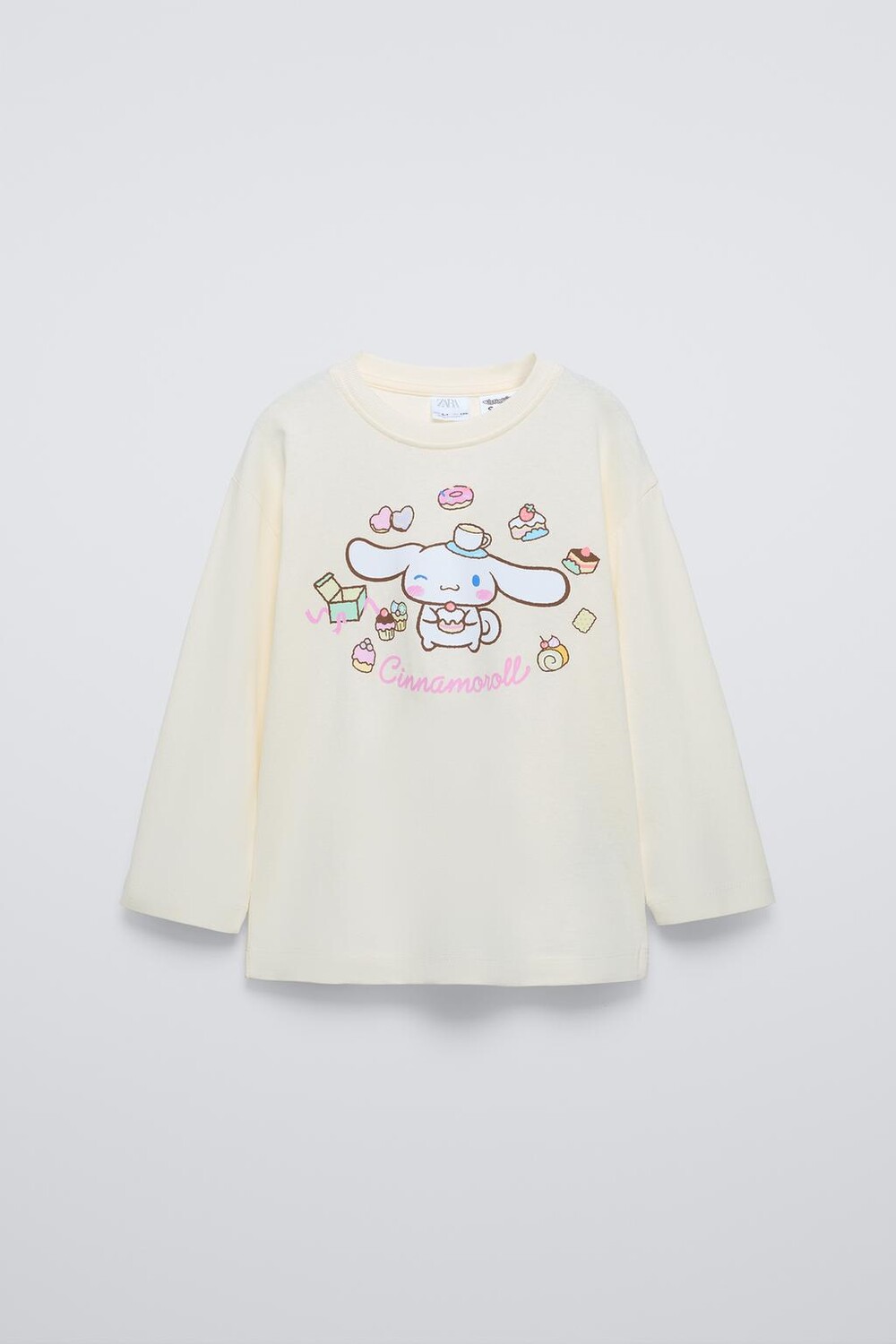 

Футболка pasteles cinnamorll sanrio ZARA, экрю