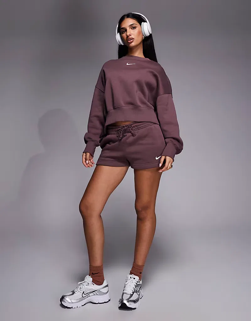 Толстовка Nike Phoenix Fleece оверсайз, фиолетовый — фото 2