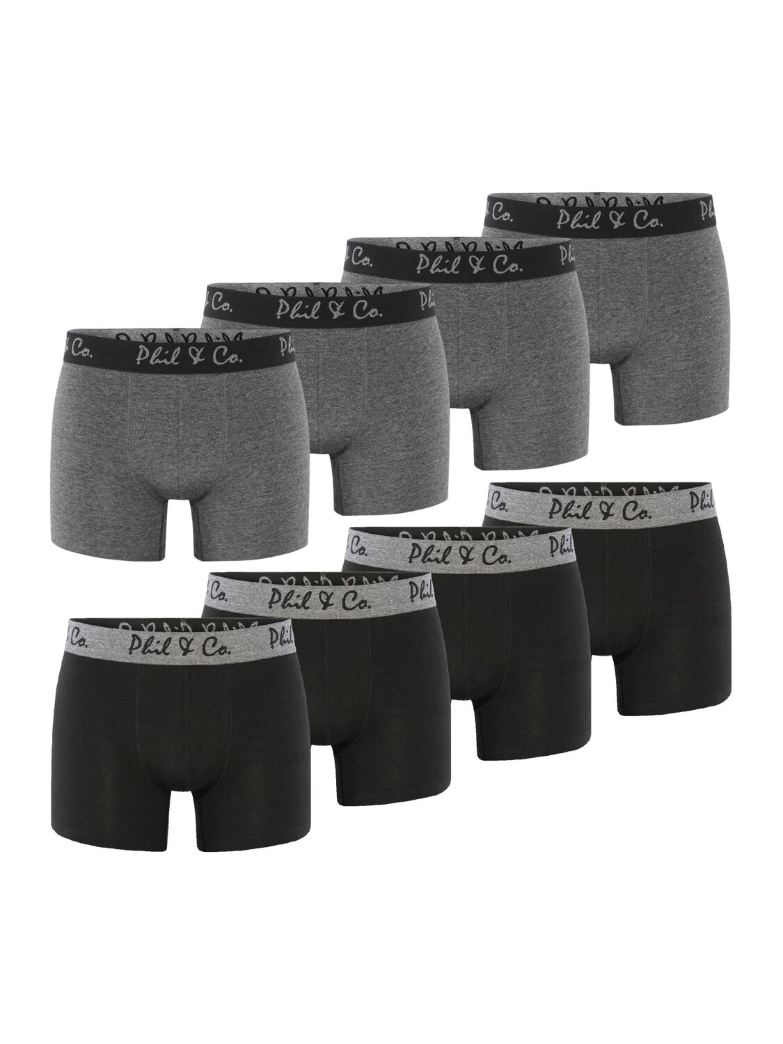 

Боксеры Phil & Co Berlin Retroshorts 8-Pack Jersey, черный