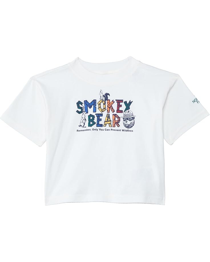 

Футболка The North Face Kids Short Sleeve Graphic Tee, цвет White Dune/Smokey The Bear Graphic