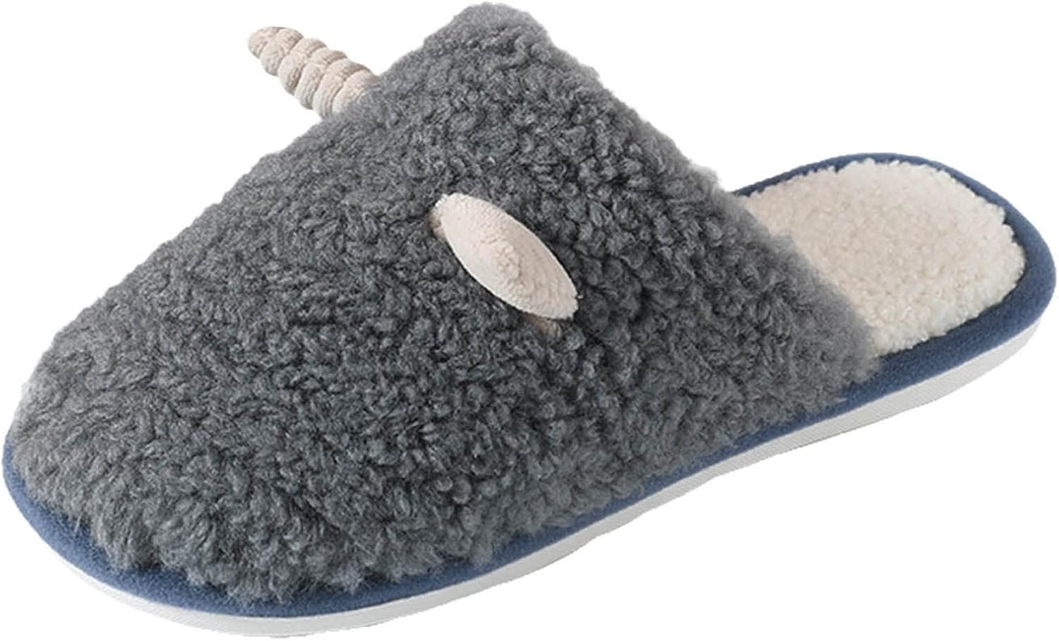 

Мужские теплые домашние тапочки KRIDDR с плоской подошвой, плюшевые, для использования в спальне, серый