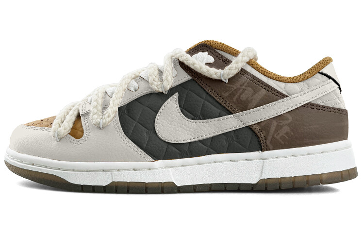 

Кроссовки Nike Dunk Skateboarding Shoes Women's Low-top Coffee, светло-серый