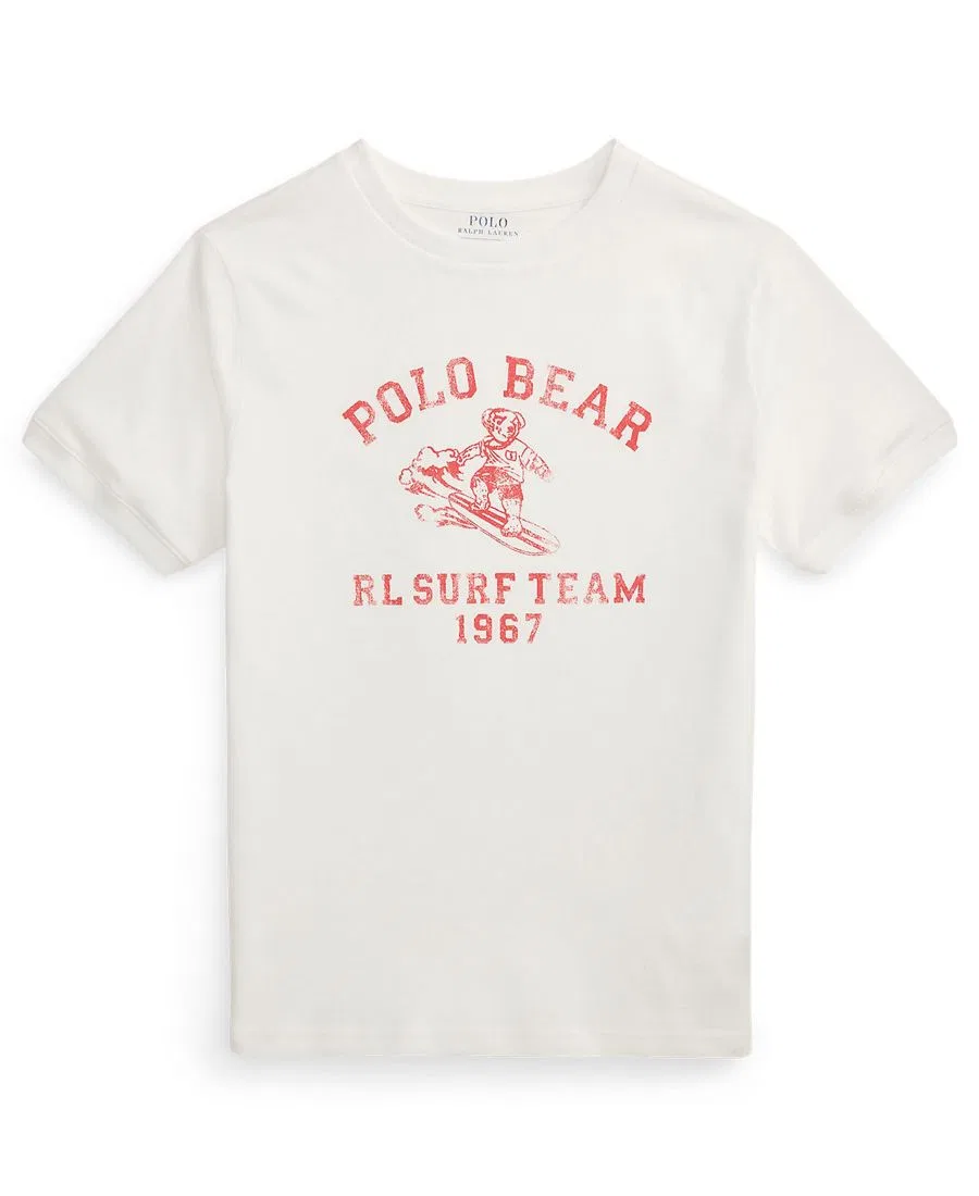 Детские футболки с коротким рукавом Polo Bear (8-20 лет) Polo Ralph Lauren, белый