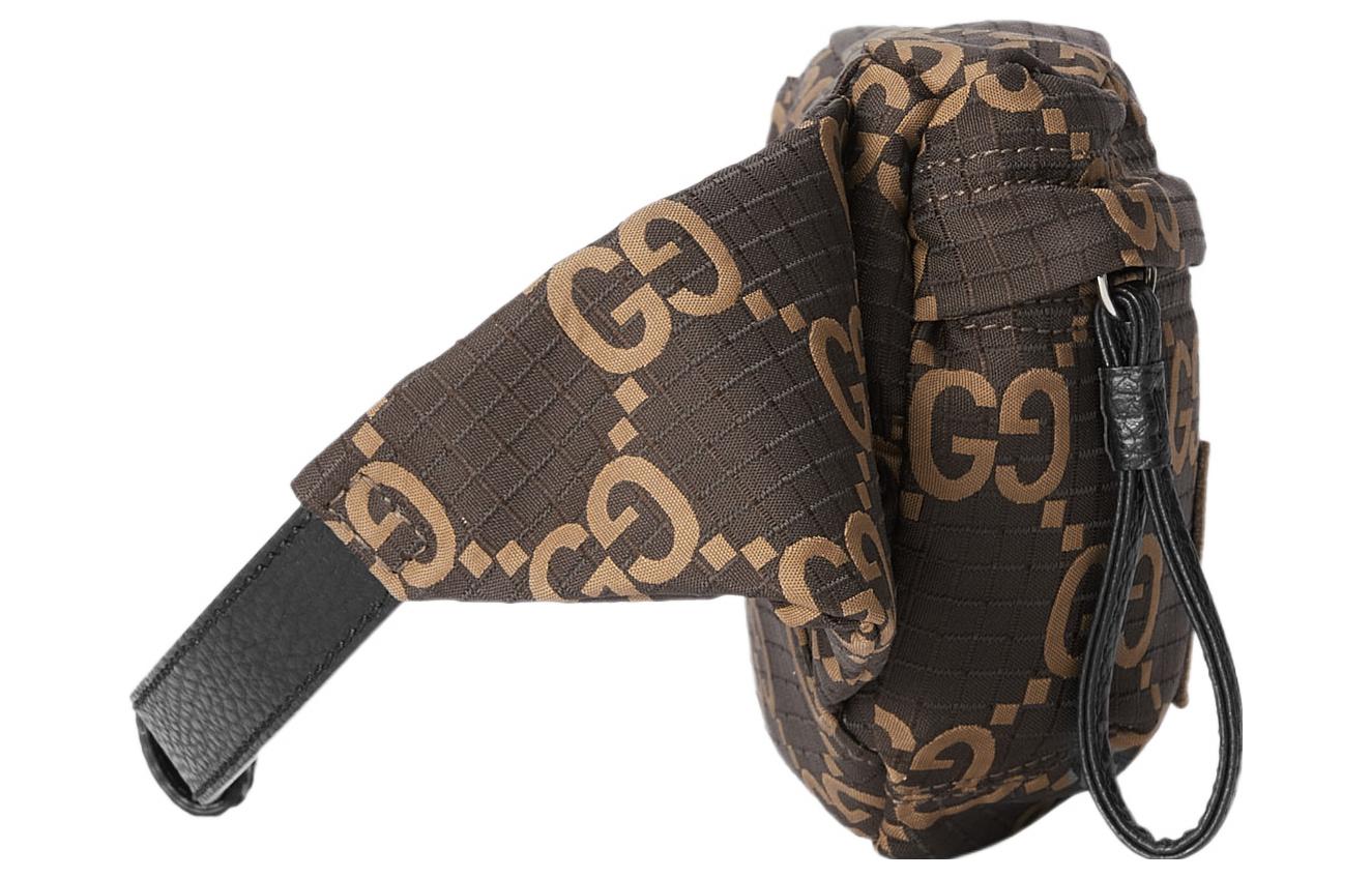 GUCCI Сумка-пояс из переработанного полиэстера Tubas мужская Ebony & Beige — фото 3
