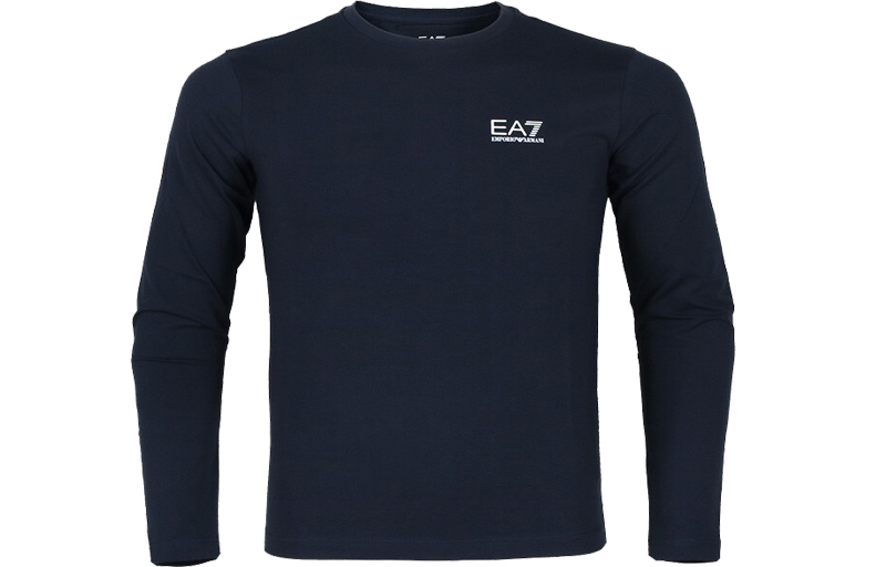 Футболка мужская синяя EA7 EMPORIO ARMANI — фото 2