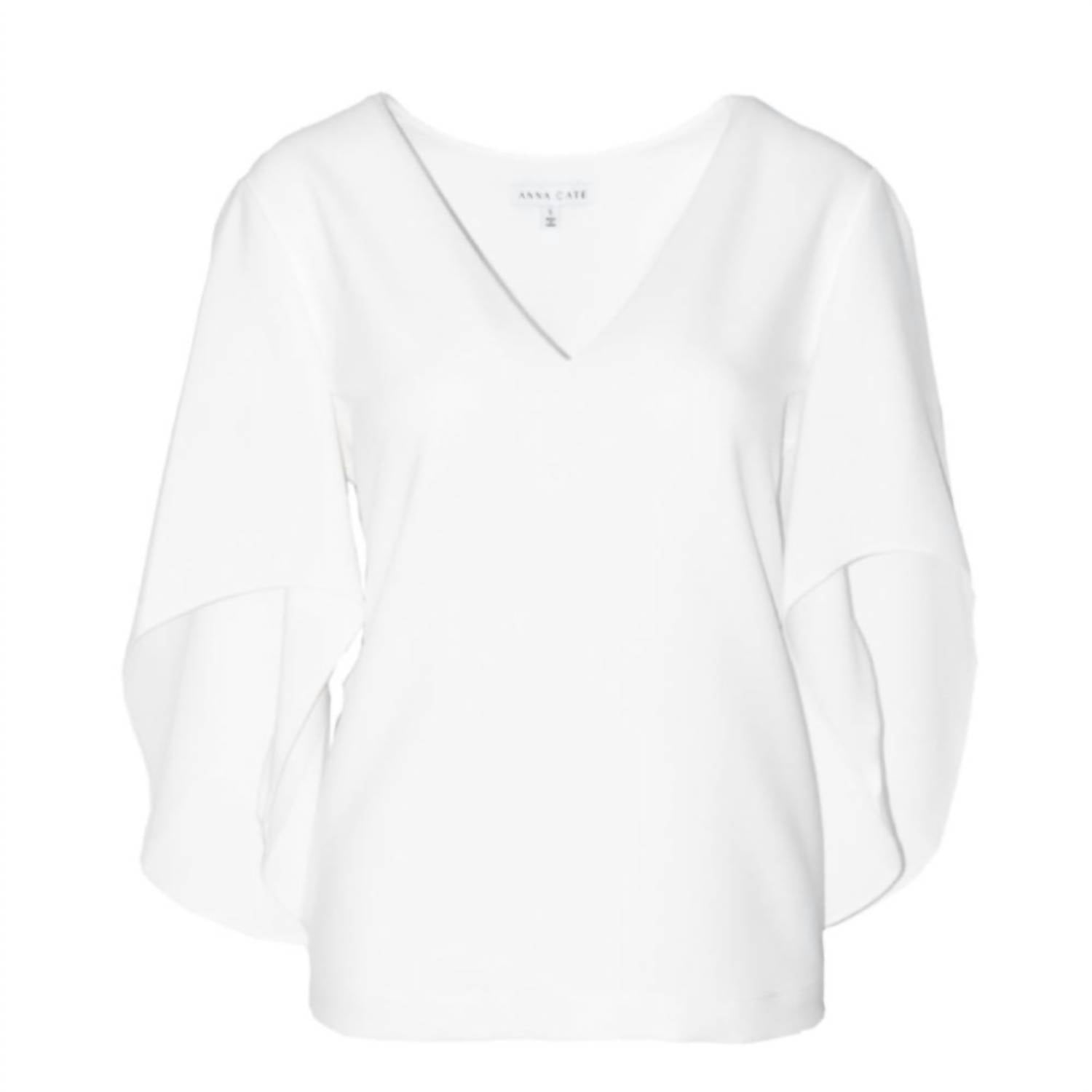 

Женский топ Nina с короткими рукавами цвета Whisper White Anna Cate