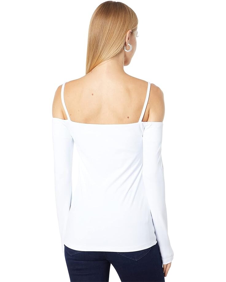 

Топ Susana Monaco Thin Strap Cold-Shoulder Top, цвет Sugar
