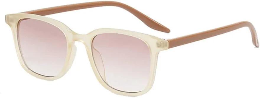 

Ультралегкие солнцезащитные очки в стиле ретро с популярным контрастным цветом, матовым градиентом и защитой от УФ-излучения UV400 HVTVTLA, Matte Yellow Tea