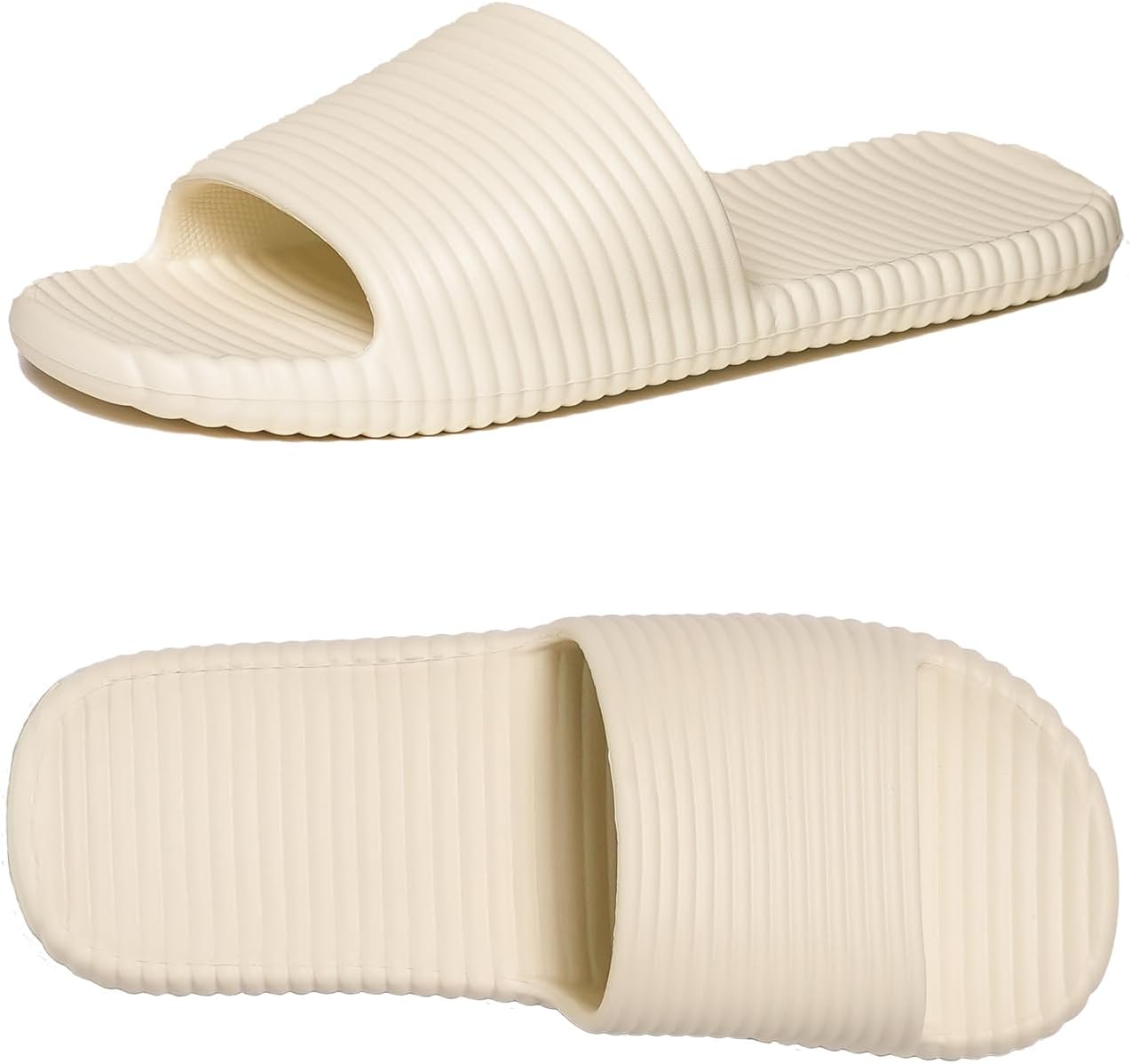 

WZNKXFC Тапочки для душа для женщин и мужчин, домашние шлепанцы, быстросохнущие, нескользящие, для дома, спа, спортзала, бассейна, пляжа, белый