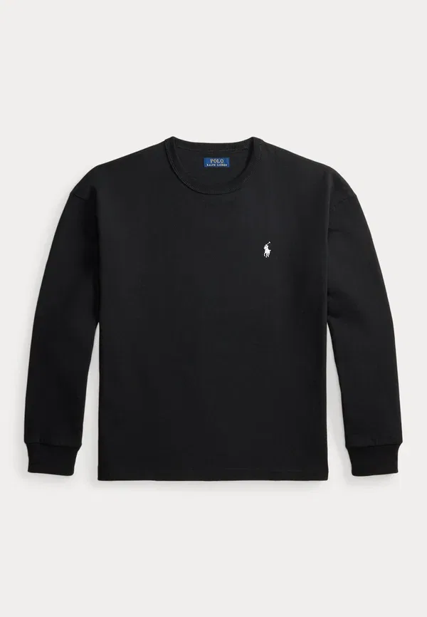Футболка с длинным рукавом Relaxed Fit Polo Ralph Lauren, черный поло — фото 4