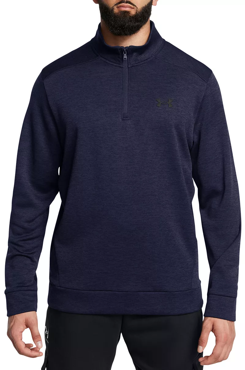 

Мужская флисовая куртка Under Armour на молнии 1/4, цвет Midnight Navy/Black