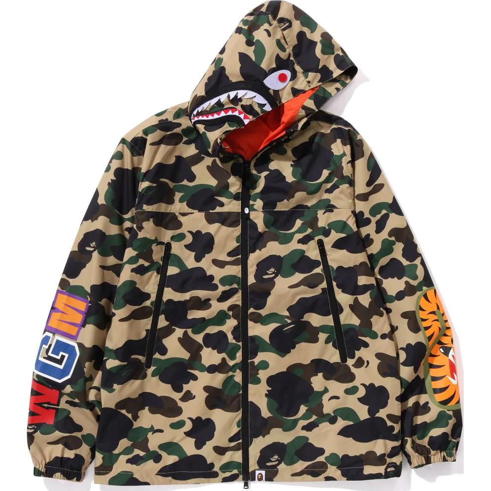 

A BATHING APE Первая камуфляжная худи с акулой, Yellow