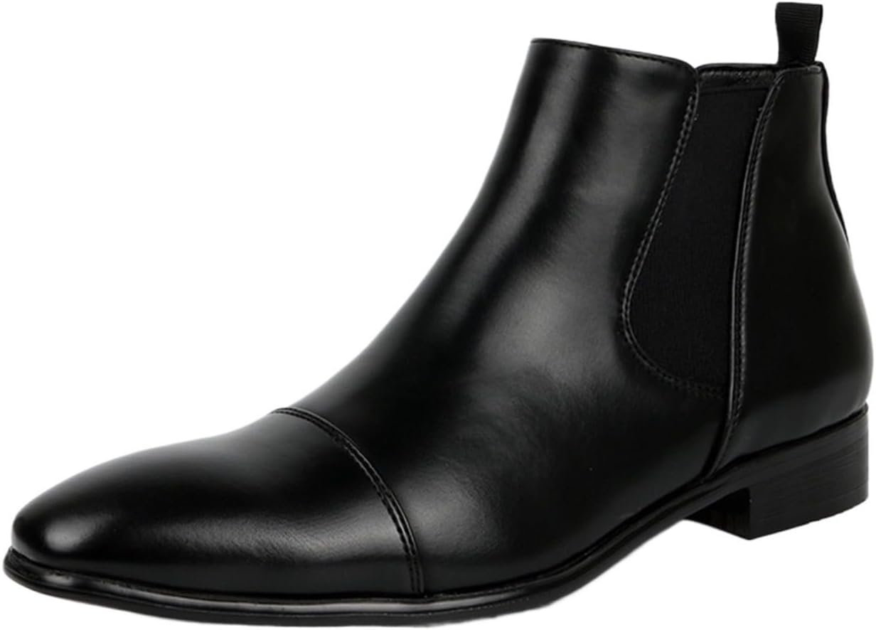 

Мужские ботинки челси, повседневные ботинки, черные ботильоны, эластичные ботинки без шнурков для мужчин Dmgyck