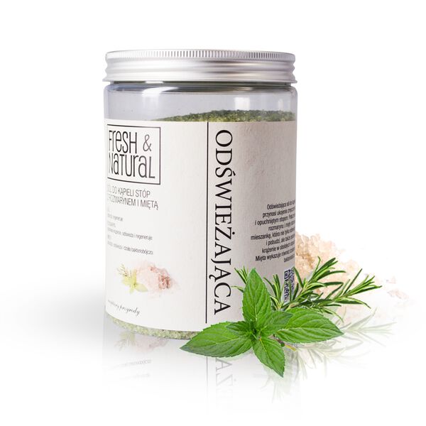 

Освежающая соль для ванн для ног, 1000 г Fresh & Natural
