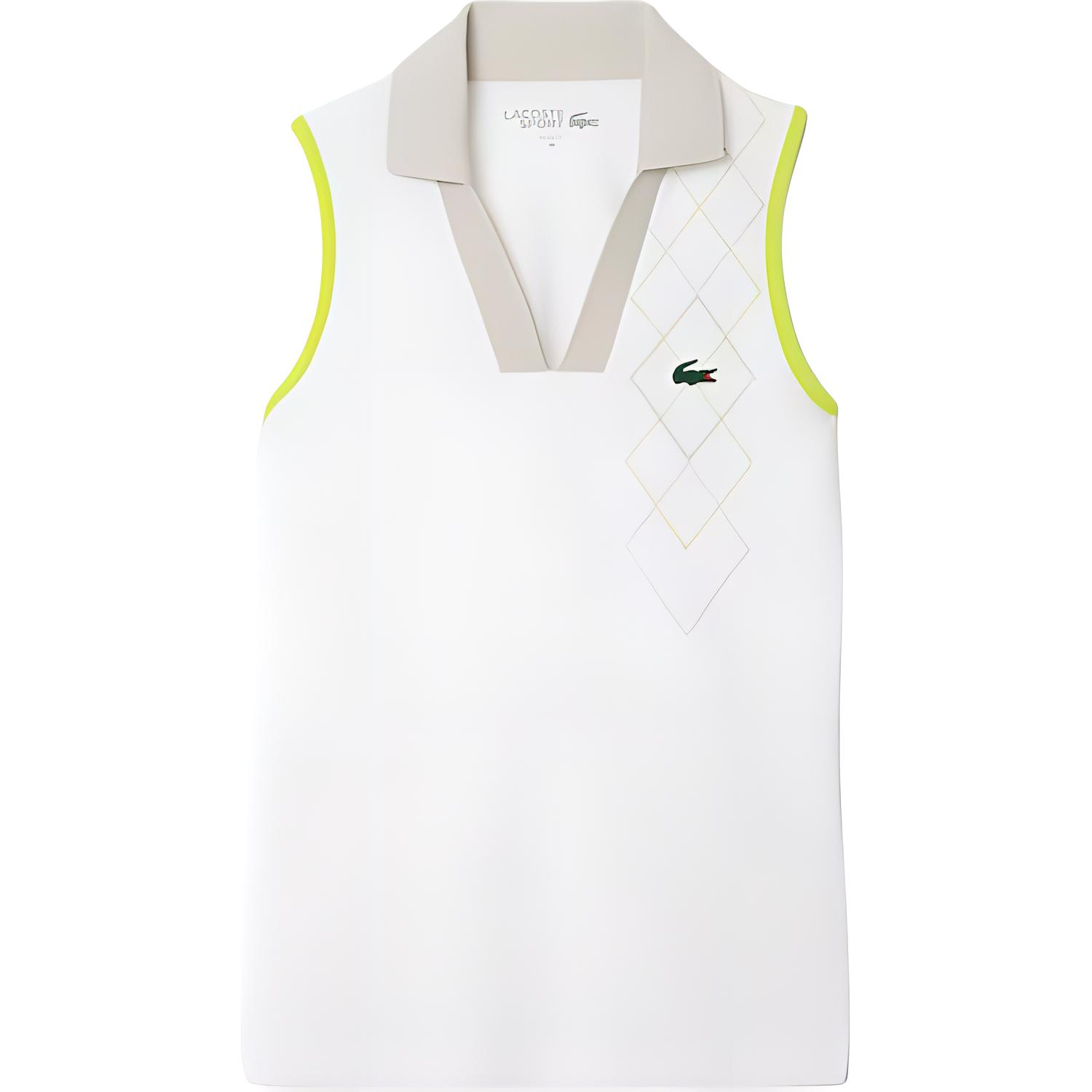 

LACOSTE Поло для женщин белое/серое/желтое