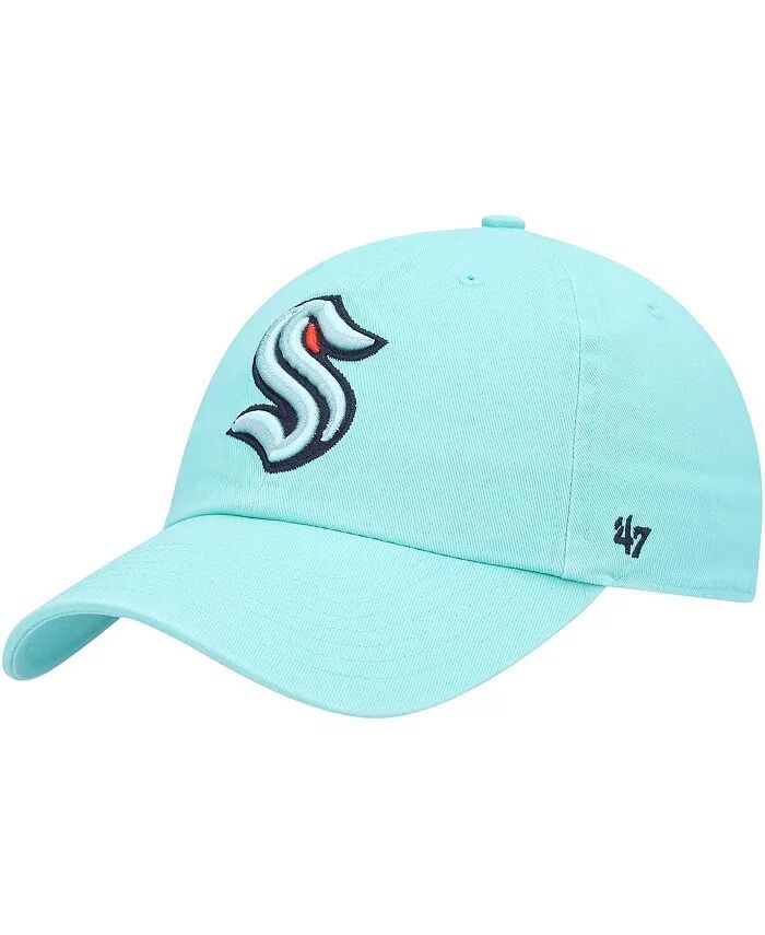 

Мужская светло-синяя кепка Seattle Kraken Logo Clean Up Adjustable '47 Brand