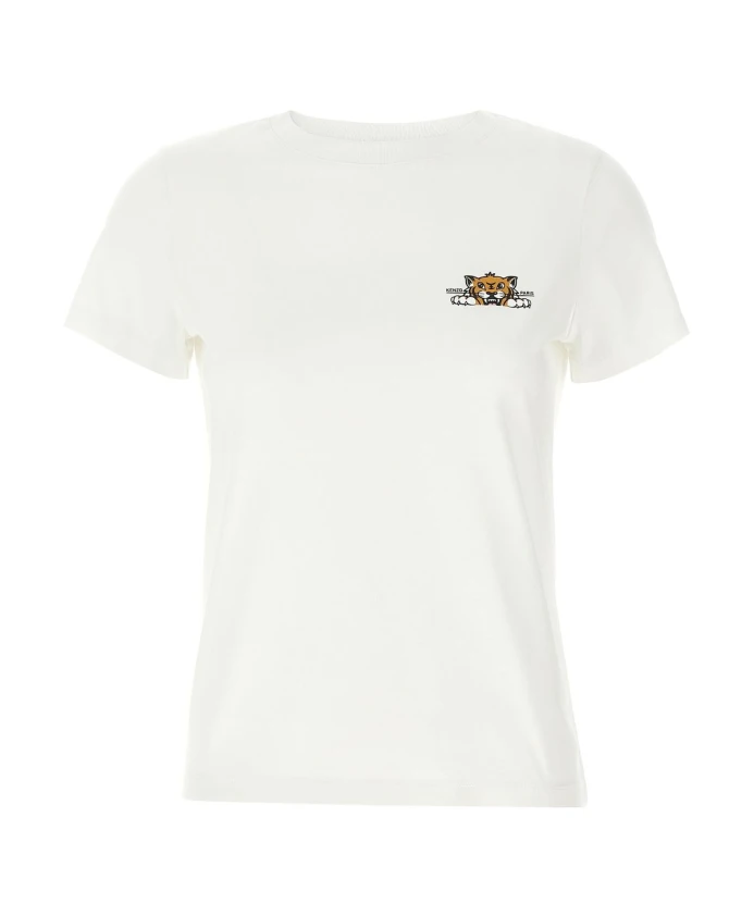 

Белая футболка-поло с вышитым логотипом Kenzo, белый