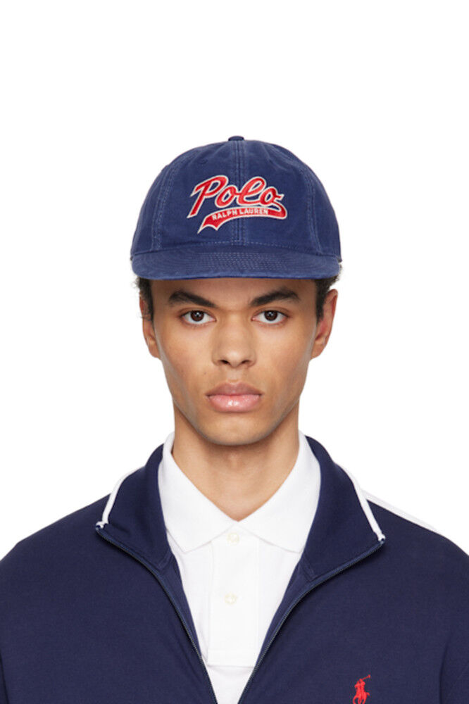 

Кепка из стираного твила с синим логотипом Polo Ralph Lauren
