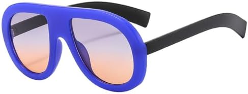 

Популярные модные солнцезащитные очки 2027 года для женщин: ретро, ​​двухцветные, мужские панк-очки, градиентные, с защитой от УФ-излучения UV400 MTZJH, Blue Gray Orange