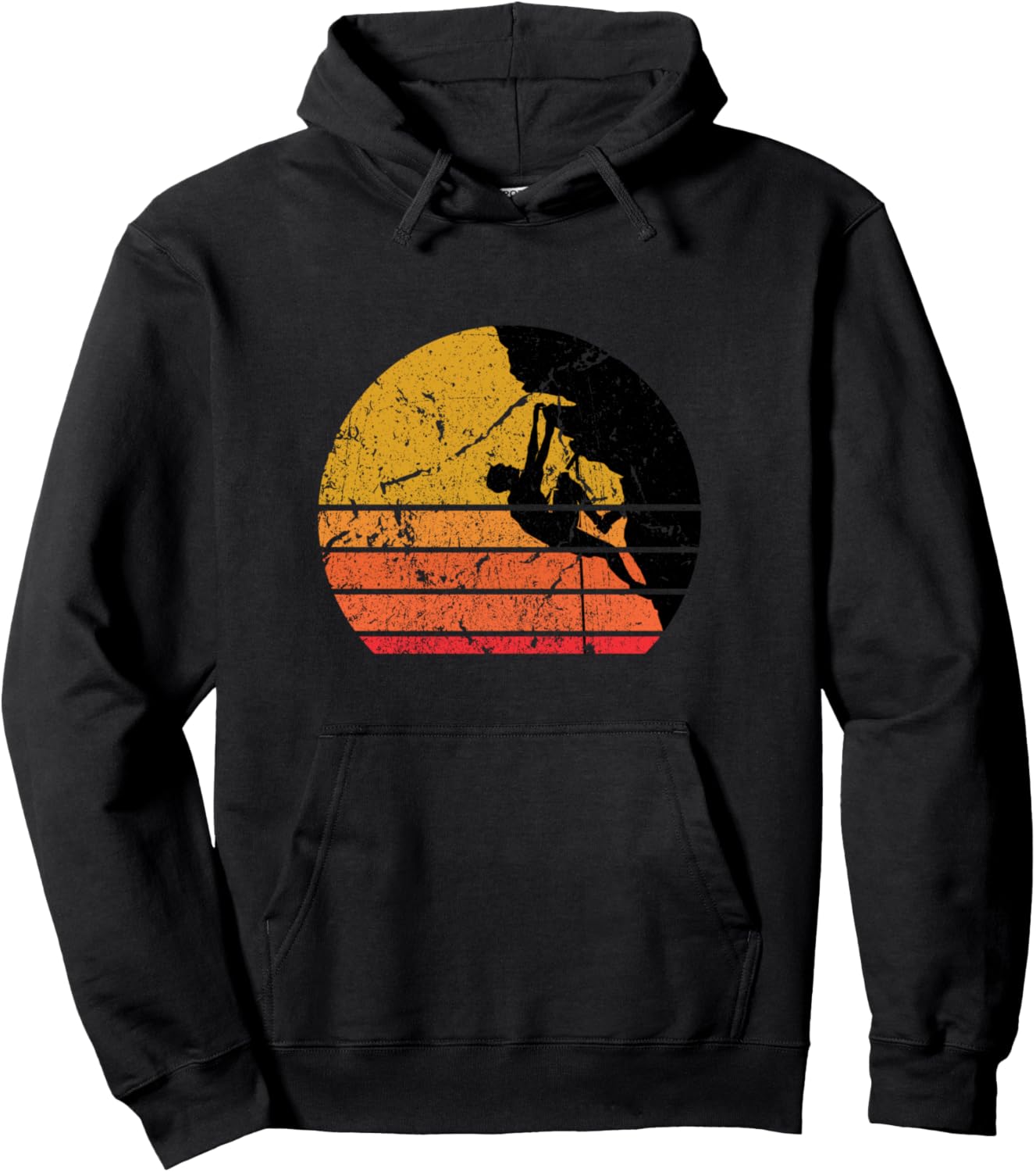 

Ретро-худи для скалолазания в винтажном стиле с кольцом для валунов Mountain Climbing And Bouldering Gift Idea, черный