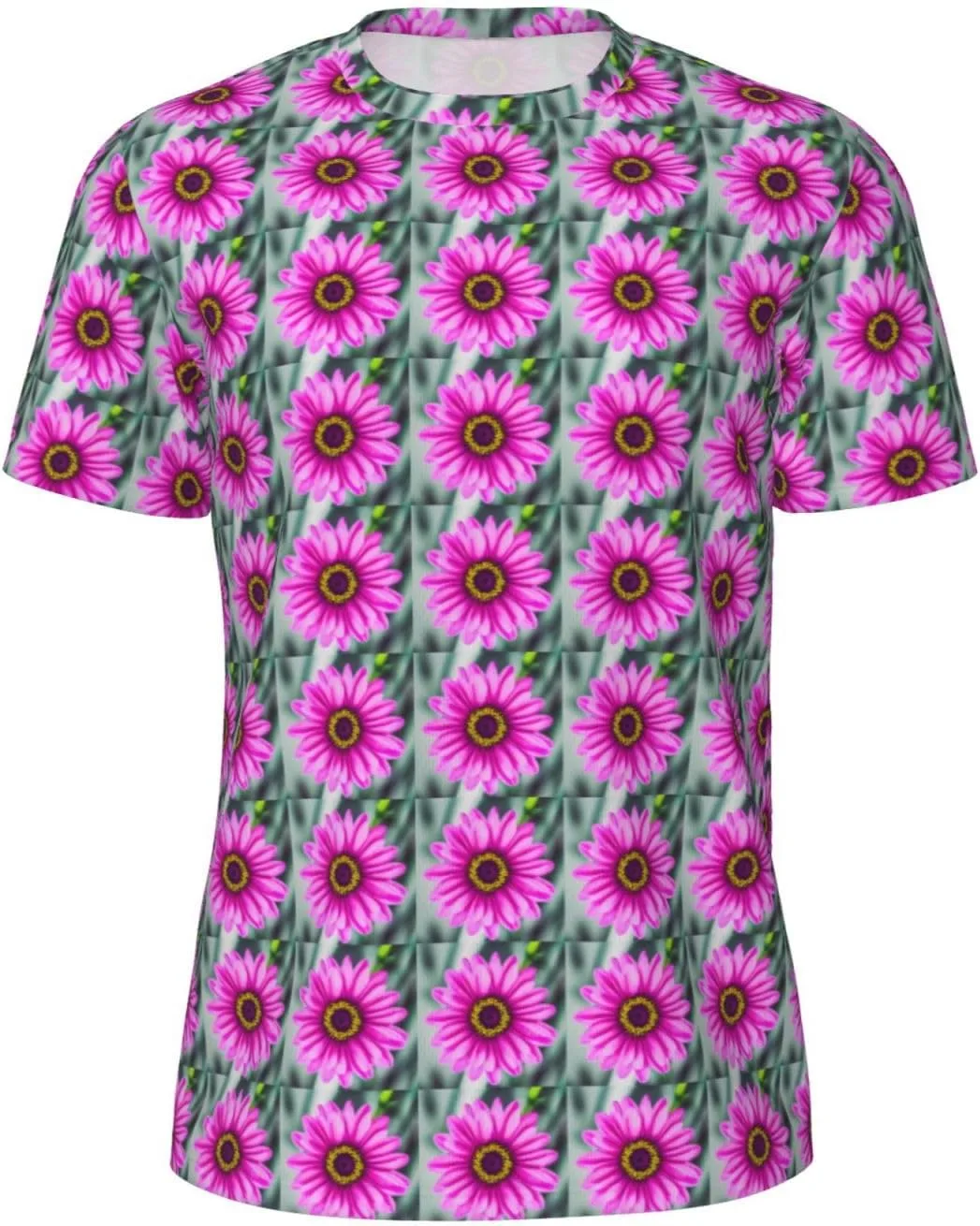 

Футболка мужская с цветочным принтом, летняя, дышащая MyPiky