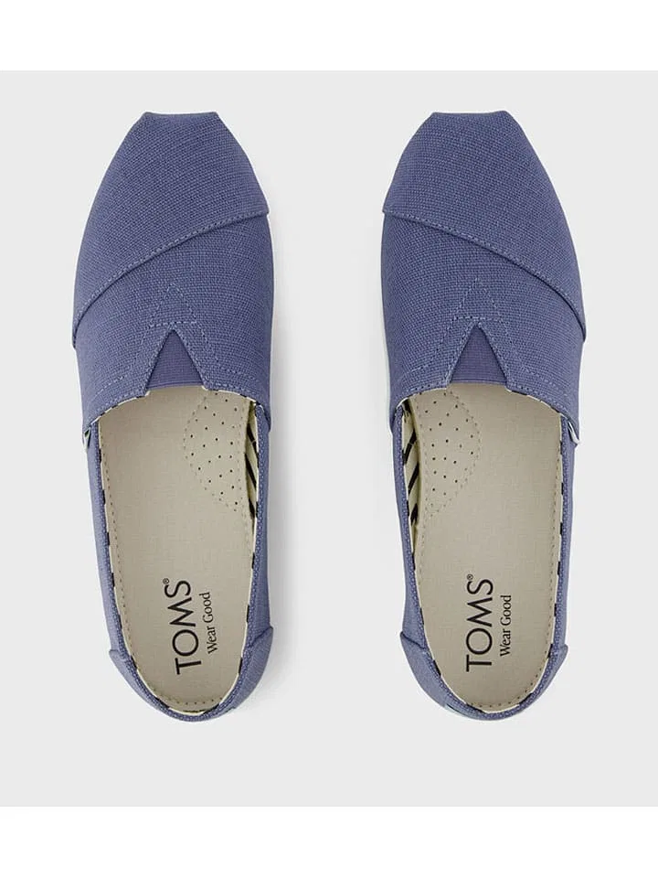 Слипперы с усиленным носком и задником, TOMS, синий — фото 4