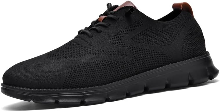 

Мужские кроссовки Wearbreeze Business Casual Oxford - легкие классические туфли на шнуровке для работы, путешествий и повседневной носки Rufone, черный