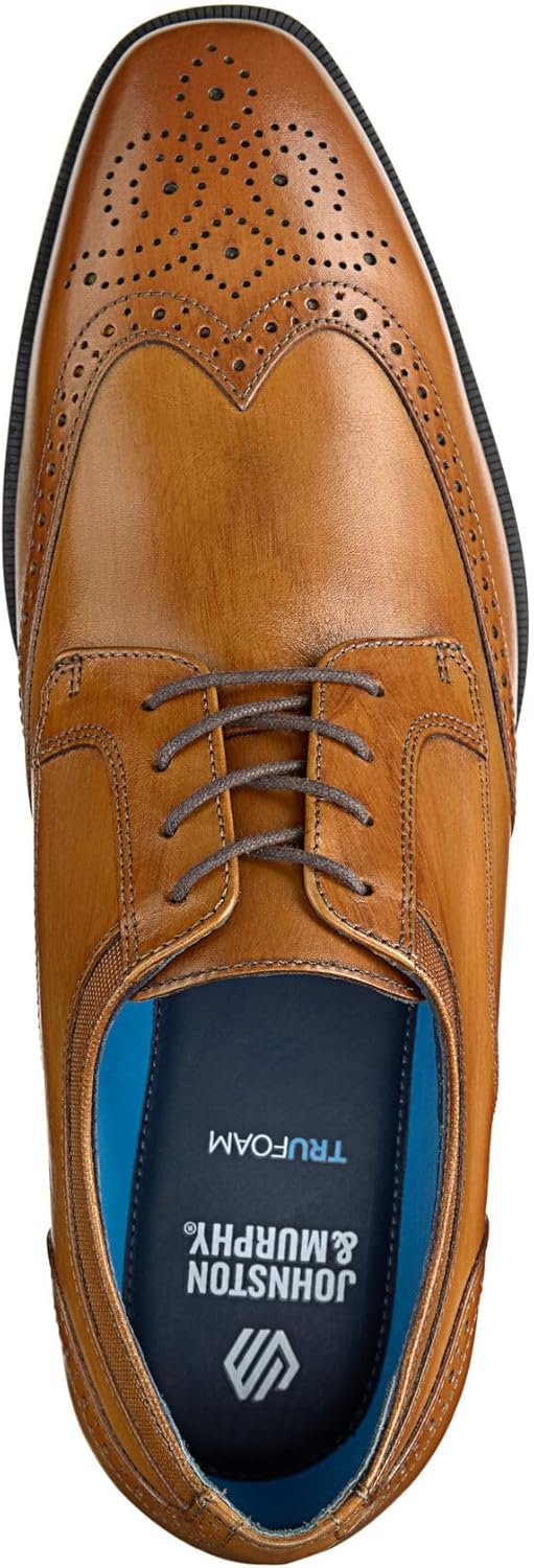 Мужские ботинки Johnston Murphy Gibbons с крыльями Johnston & Murphy, Tan Hand/Stained Full Grain — фото 2