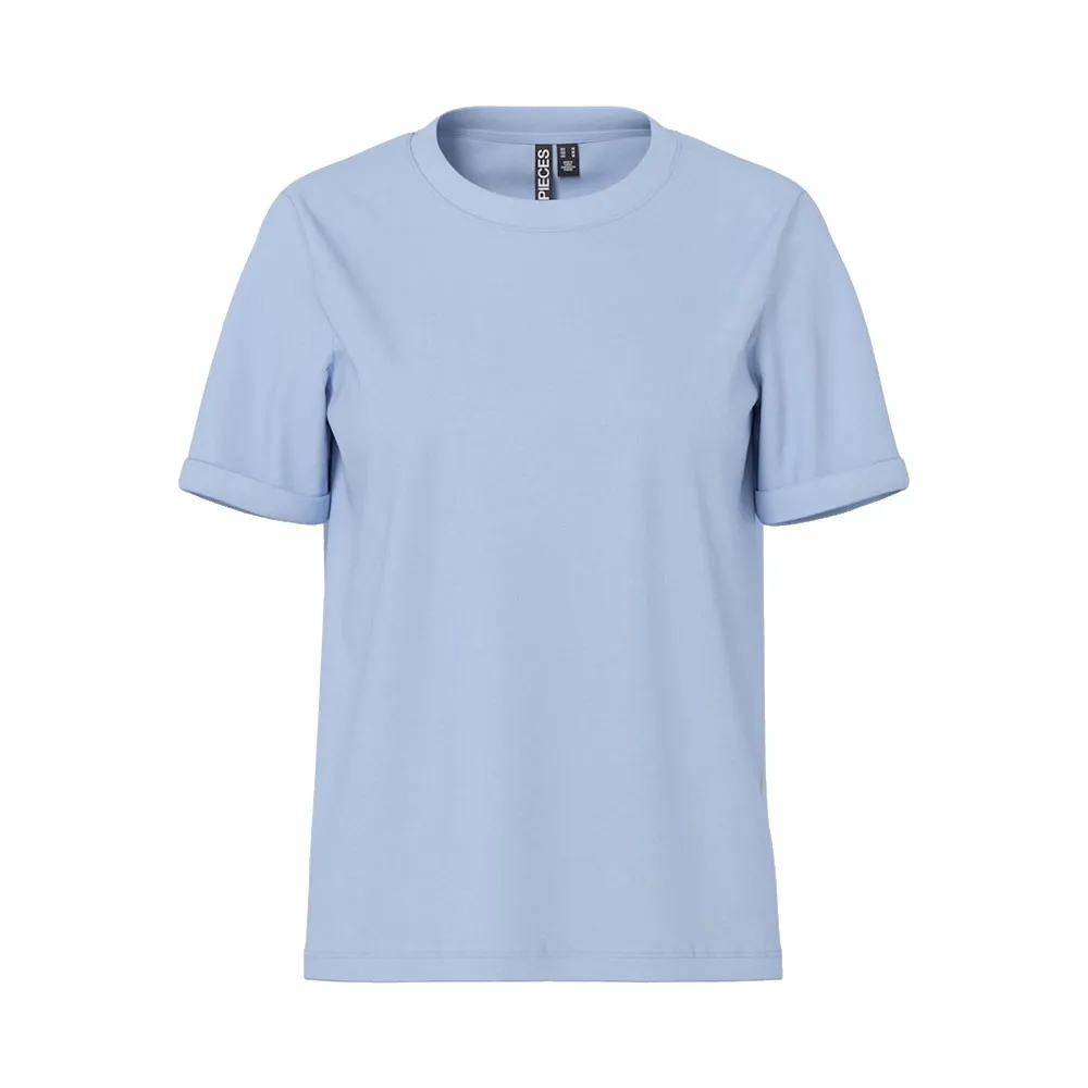 

Футболка с коротким рукавом Pieces Ria Fold Up Solid, синий