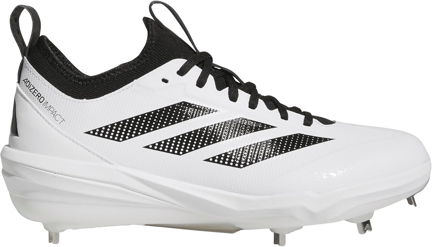 Мужские бейсбольные кроссовки Adidas Adizero Impact 2.0, белый/черный — фото 2