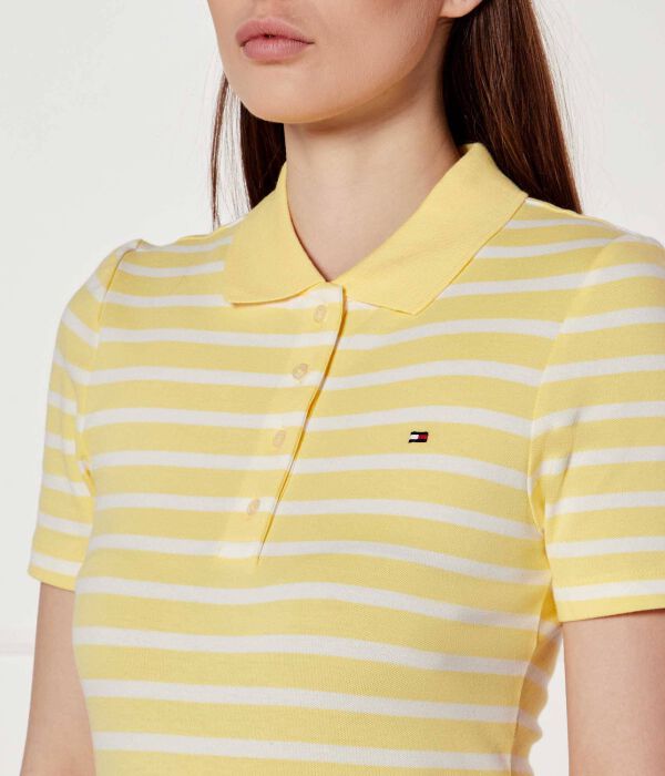 Рубашка поло Slim fit Tommy Hilfiger, желтый — фото 4
