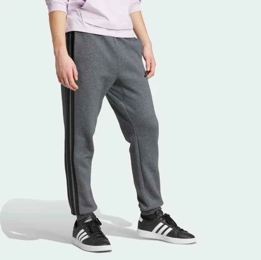 Брюки Adidas Men's Essentials 3-Stripes Fleece, темно-серый/черный — фото 3