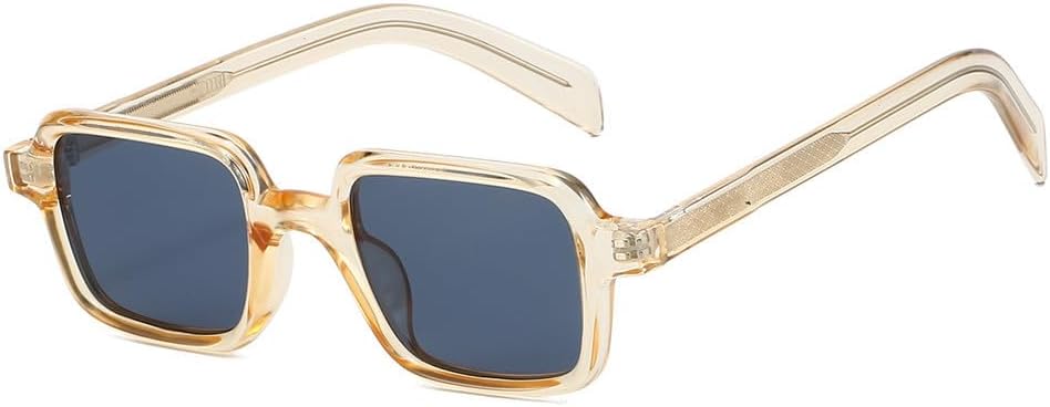 

Квадратные качественные солнцезащитные очки для женщин, защита от УФ-излучения UV400, ретро-стиль, заклепки, градиентные солнцезащитные очки для мужчин HYYZZC, Champagne Black