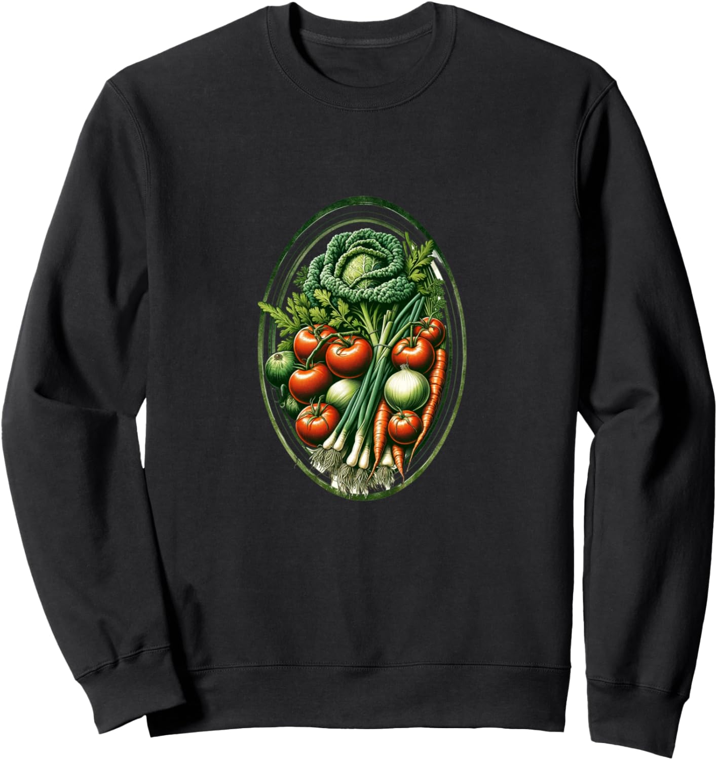 

Ретро-толстовка с овощами для любителей овощей Retro Veggie Lovers, черный