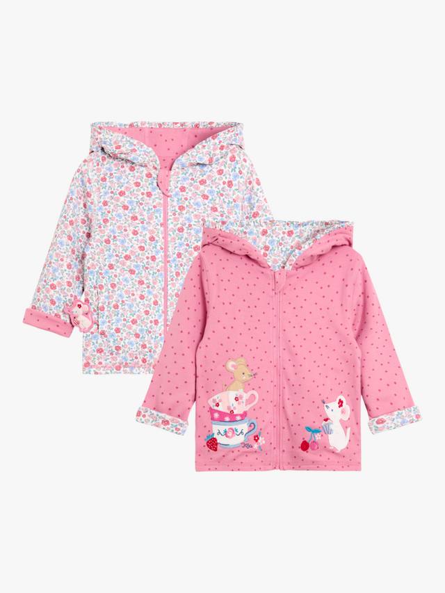 

Детский реверсивный худи с мышкой и кексом JoJo Maman Bébé, Pink
