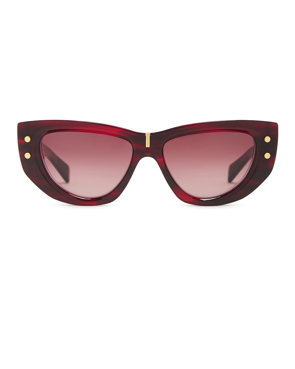 

Солнцезащитные очки B-muse Balmain, цвет Red Swirl & Gold