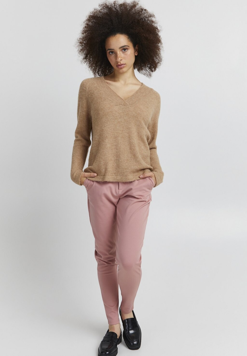 

Свитшот ICHI КАМАРА, цвет mottled beige