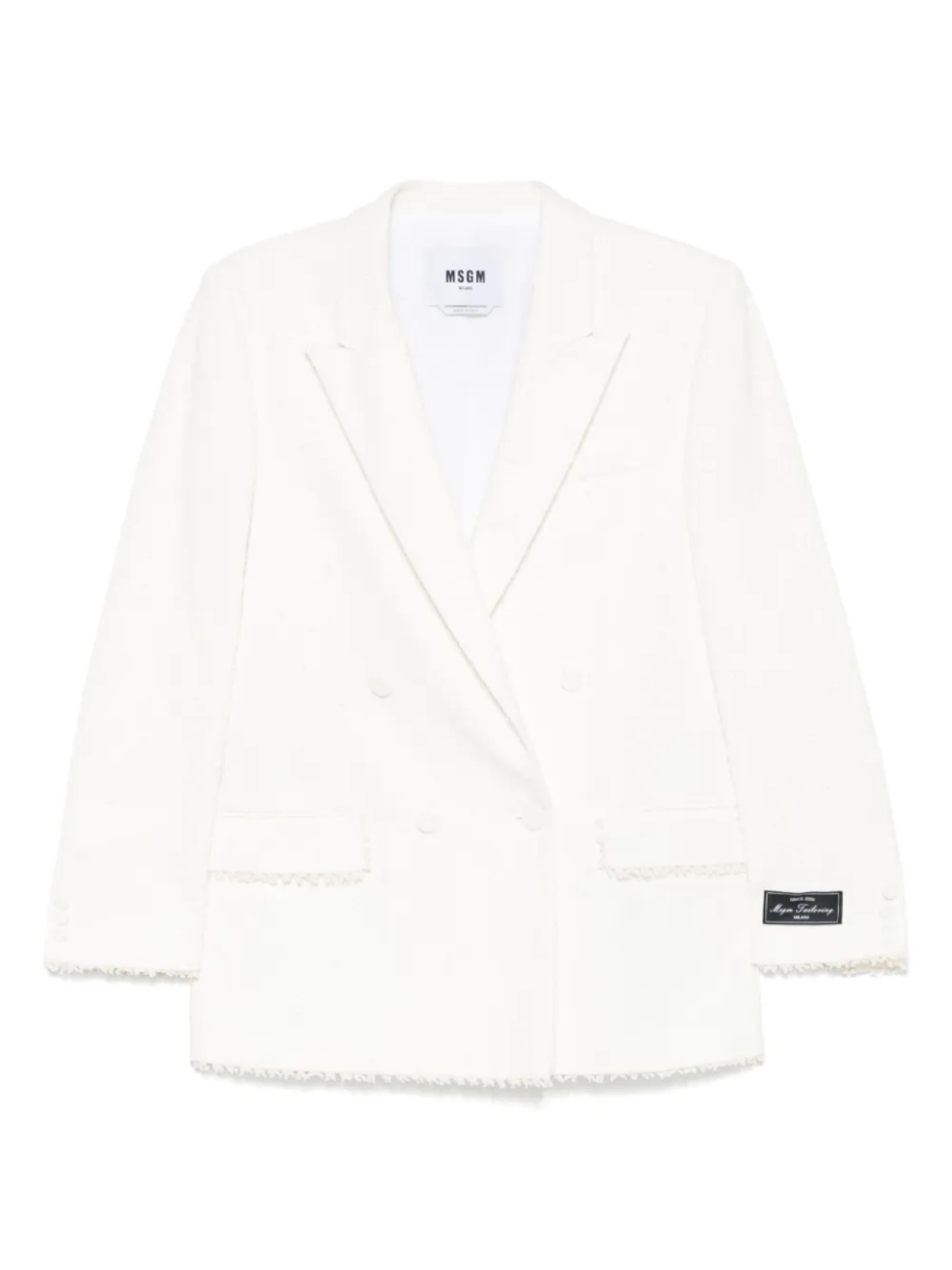 

Фактурный блейзер MSGM, белый