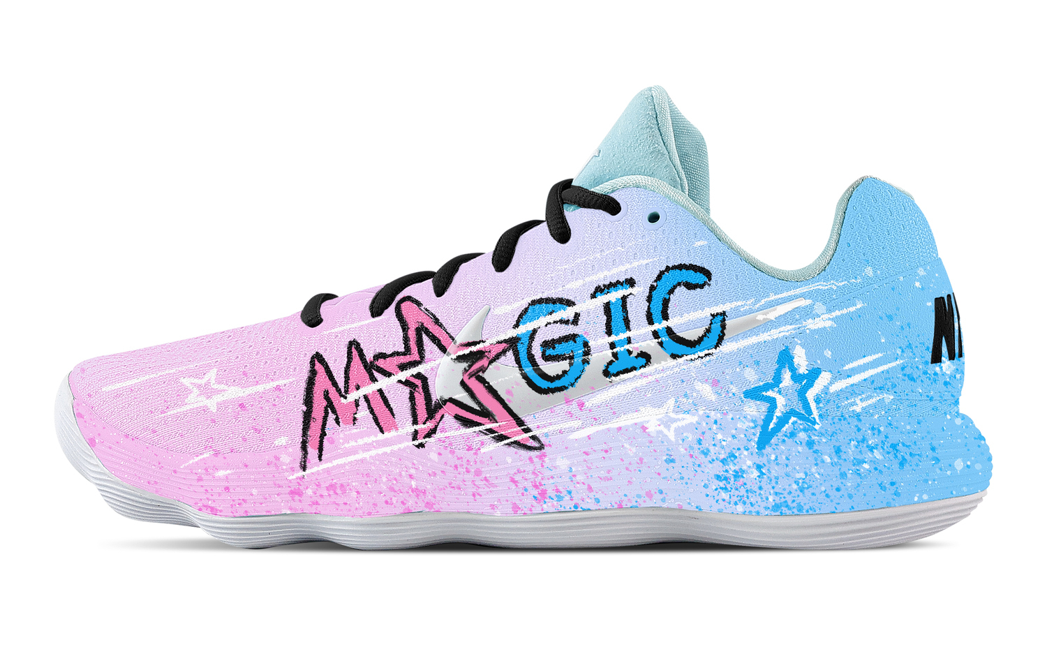 

Кроссовки баскетбольные мужские Hyperdunk 2017 Star Track low top с амортизацией и поддержкой Nike, розовый