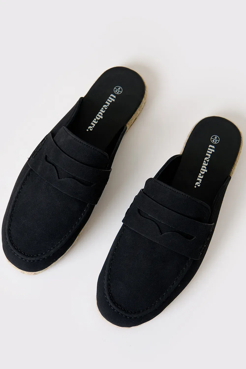 Пенни лоферы из искусственной замши Threadbare, черный — фото 2