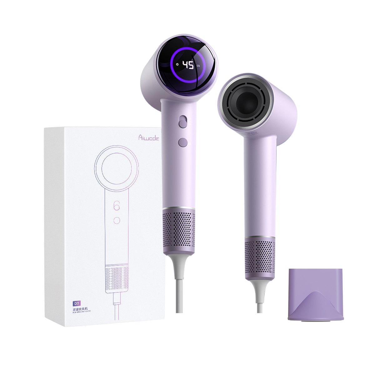 

Фен Ai wo de Hair Dryer Ai Wo De, Light Purple