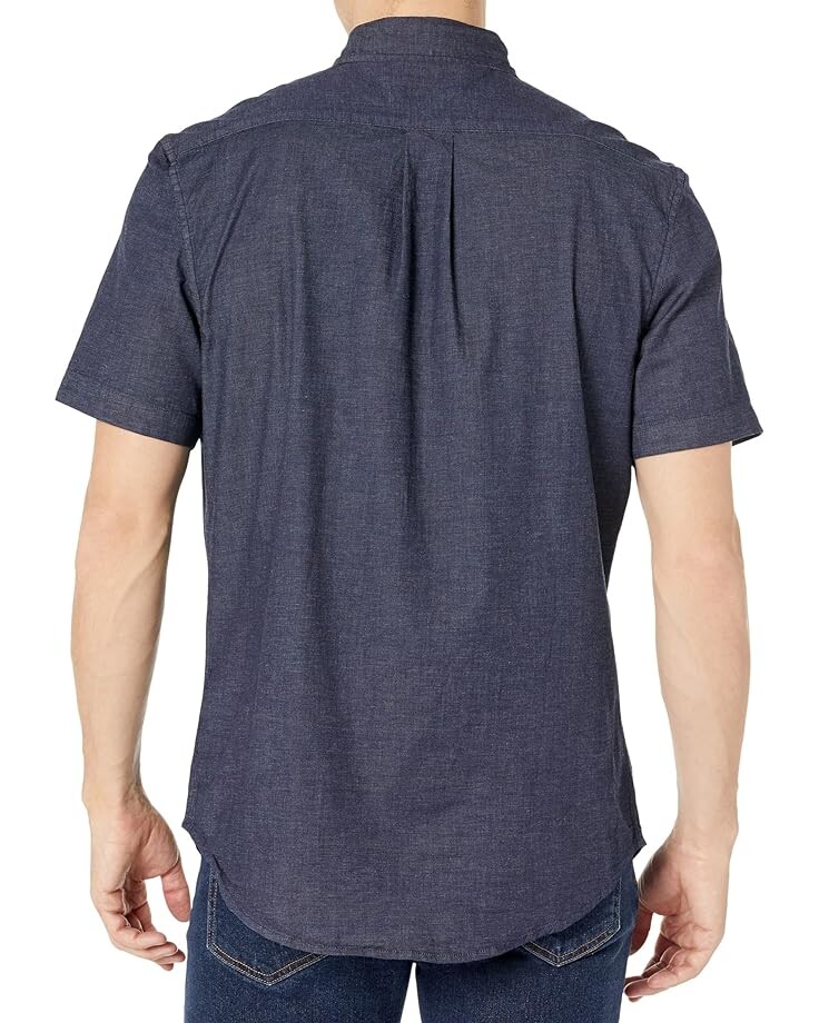 

Рубашка U.S. POLO ASSN. Short Sleeve Indigo Chambray Denim Woven Shirt, темно-синий