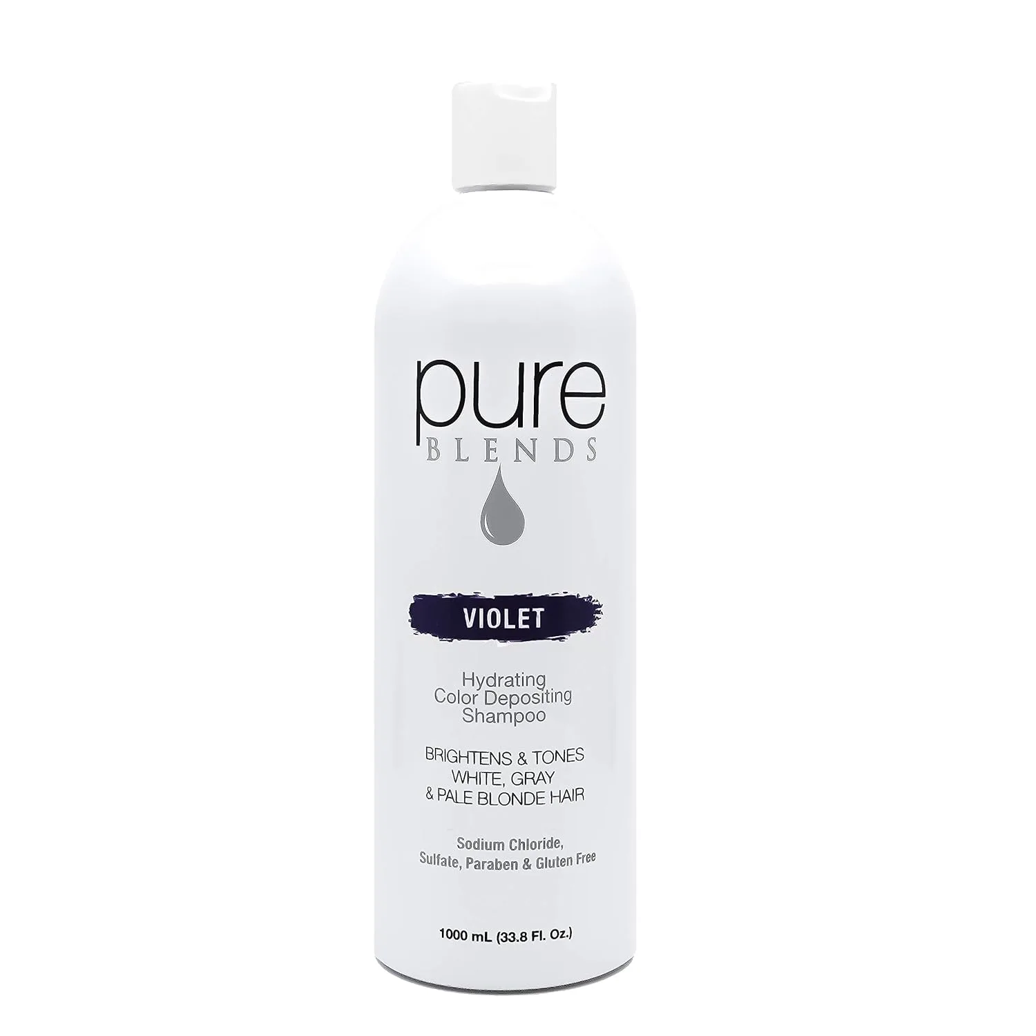Pure Blends Violet Hydrating Color Depositing Shampoo - тонирующий шампунь для окрашенных волос, предотвращает вымывание цвета, 1 л 1000 мл (.), Violet