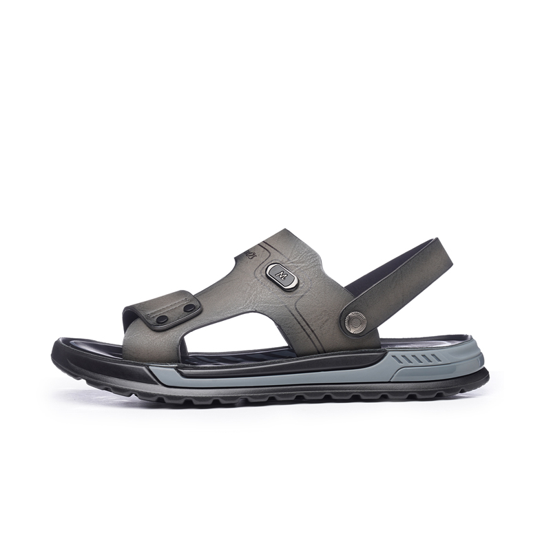 

LAORENTOU Мужские пляжные сандалии черно-серые, цвет Gray