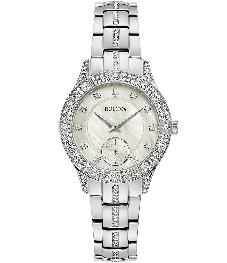 

Женские аналоговые кварцевые часы Bulova Phantom с браслетом из нержавеющей стали, серебро