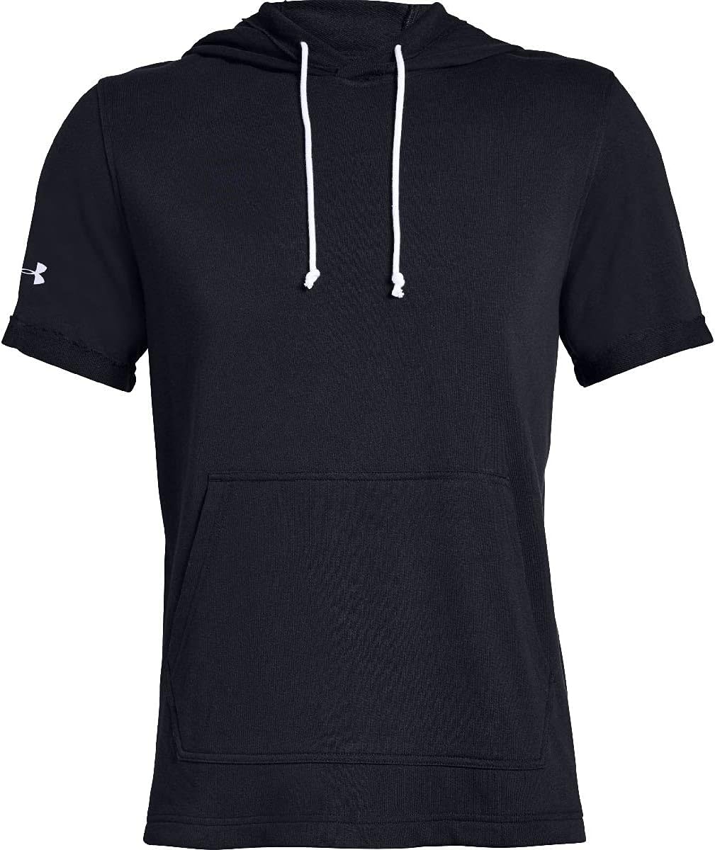 

Under Armour мужская спортивная толстовка с капюшоном и коротким рукавом, Black/White