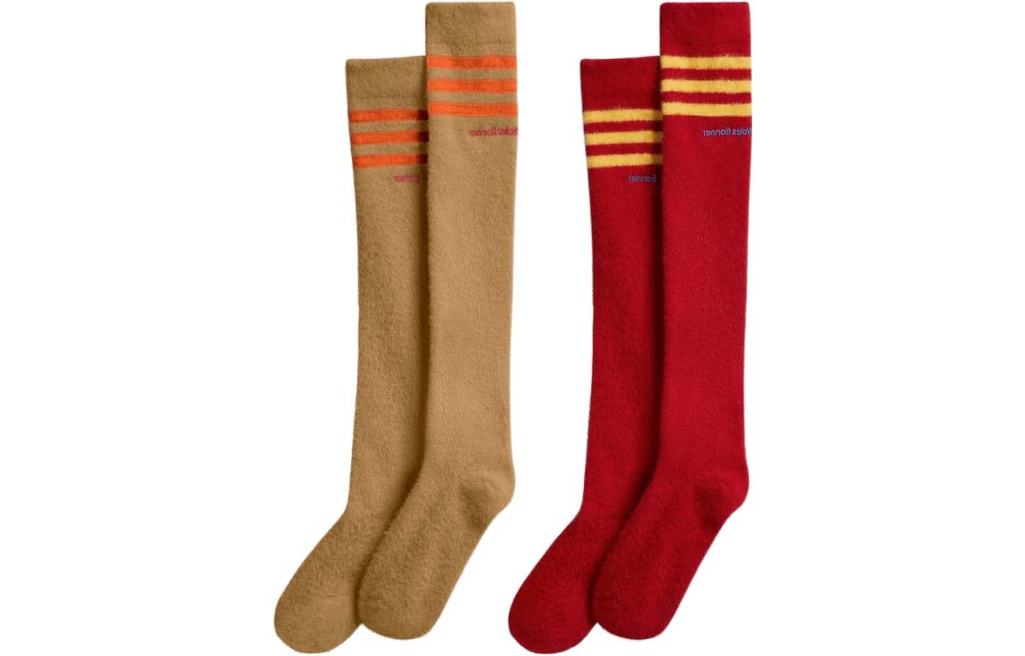 

Высокие носки до колена унисекс 2 пары /коричневый Adidas, 2 Pack (красный/коричневый)