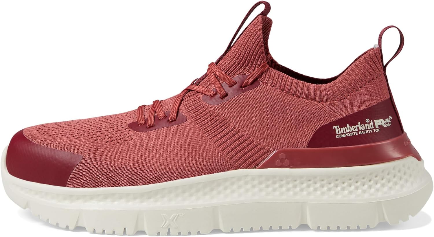Timberland PRO Setra Knit Composite Safety Toe женские кроссовки - дышащий верх - съемная стелька, Cranberry/Cream — фото 4