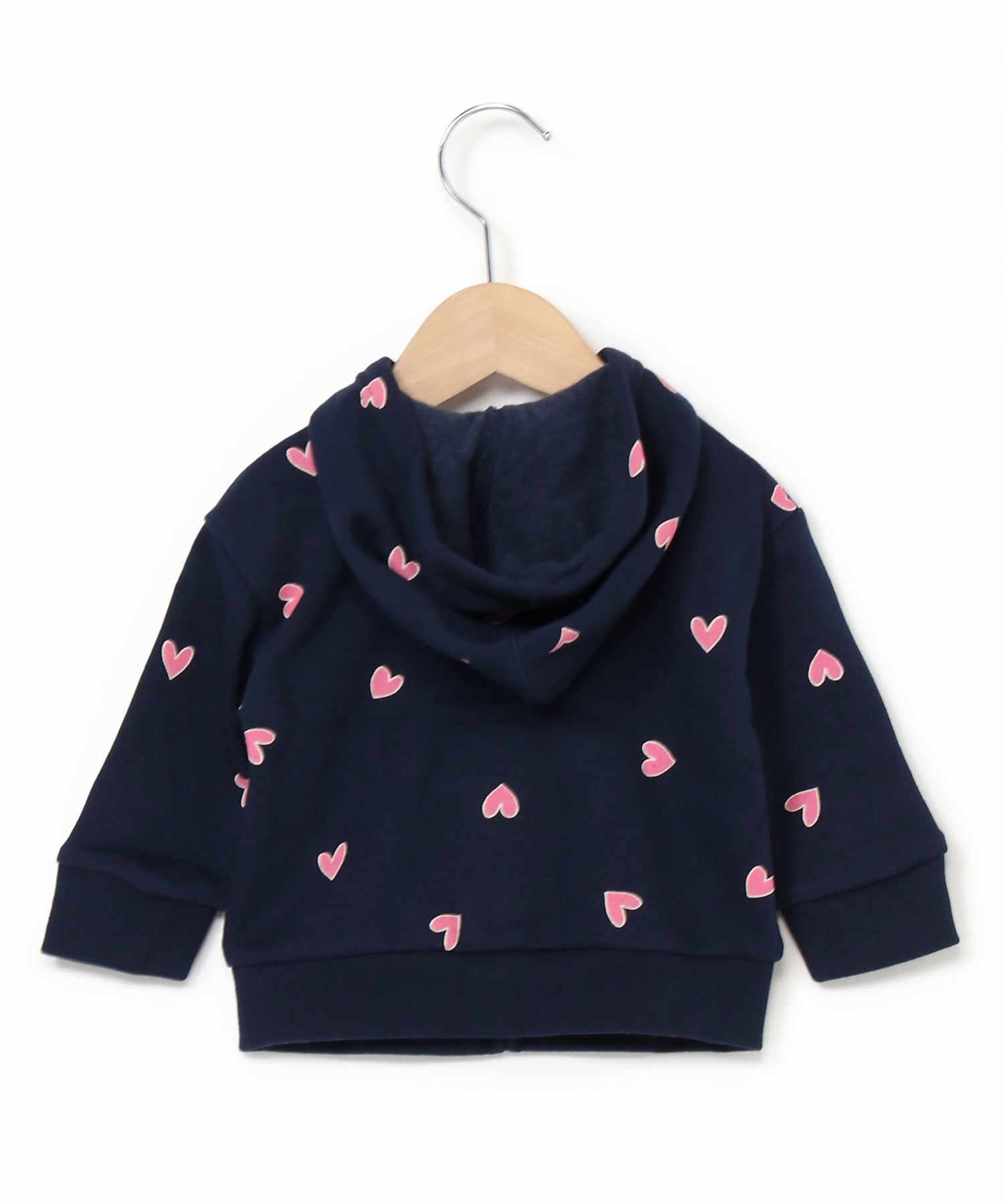 (K)babyGap Свободный крой, худи на молнии с логотипом GAP, NAVY_HEARTS — фото 4